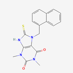 8-Mercapto-1,3-dimethyl-7-(1-naphthylmethyl)-3,7-dihydro-1H-purine-2,6-dione