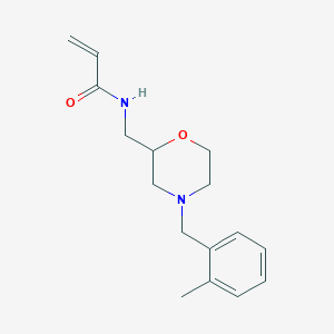 molecular formula C16H22N2O2 B3005325 N-[[4-[(2-Methylphenyl)methyl]morpholin-2-yl]methyl]prop-2-enamide CAS No. 2361639-56-5