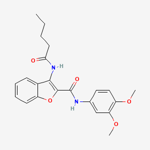 N-(3,4-dimethoxyphenyl)-3-pentanamidobenzofuran-2-carboxamide