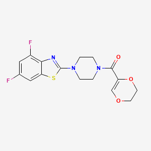 (4-(4,6-Difluorobenzo[d]thiazol-2-yl)piperazin-1-yl)(5,6-dihydro-1,4-dioxin-2-yl)methanone