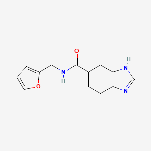 molecular formula C13H15N3O2 B3005337 N-(furan-2-ylmethyl)-4,5,6,7-tetrahydro-1H-benzo[d]imidazole-5-carboxamide CAS No. 2034450-77-4