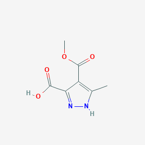 molecular formula C7H8N2O4 B3005338 4-(Methoxycarbonyl)-5-methyl-1H-pyrazole-3-carboxylic acid CAS No. 198135-11-4