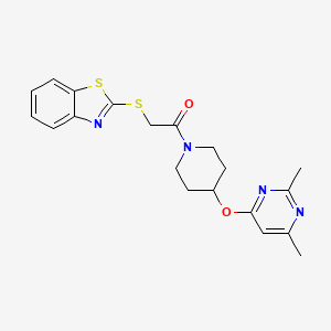 2-(Benzo[d]thiazol-2-ylthio)-1-(4-((2,6-dimethylpyrimidin-4-yl)oxy)piperidin-1-yl)ethanone