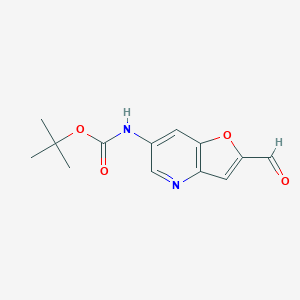 molecular formula C13H14N2O4 B3005346 Tert-butyl N-(2-formylfuro[3,2-b]pyridin-6-yl)carbamate CAS No. 2260936-09-0