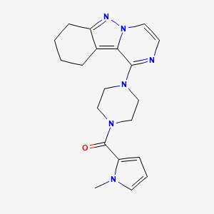 molecular formula C20H24N6O B3005374 (1-methyl-1H-pyrrol-2-yl)(4-(7,8,9,10-tetrahydropyrazino[1,2-b]indazol-1-yl)piperazin-1-yl)methanone CAS No. 2034348-31-5