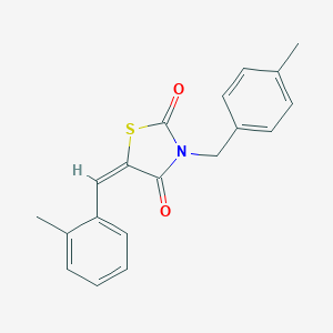 molecular formula C19H17NO2S B300539 3-(4-Methylbenzyl)-5-(2-methylbenzylidene)-1,3-thiazolidine-2,4-dione 