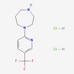 molecular formula C11H16Cl2F3N3 B3005422 1-(5-(三氟甲基)吡啶-2-基)-1,4-二氮杂环己烷二盐酸盐 CAS No. 2287332-52-7