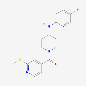 molecular formula C18H20FN3OS B3005424 [4-(4-Fluoroanilino)piperidin-1-yl]-(2-methylsulfanylpyridin-4-yl)methanone CAS No. 1311677-09-4