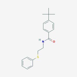 molecular formula C19H23NOS B300543 4-tert-butyl-N-[2-(phenylsulfanyl)ethyl]benzamide 