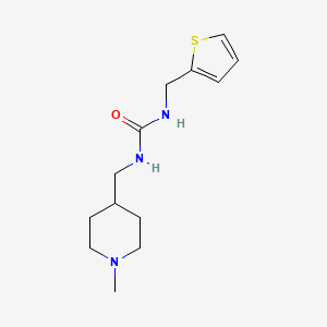 molecular formula C13H21N3OS B3005436 1-((1-Methylpiperidin-4-yl)methyl)-3-(thiophen-2-ylmethyl)urea CAS No. 1207010-69-2