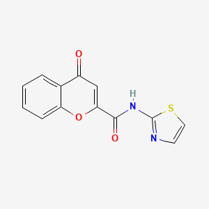 molecular formula C13H8N2O3S B3005440 4-oxo-N-(thiazol-2-yl)-4H-chromene-2-carboxamide CAS No. 67733-16-8