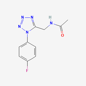 molecular formula C10H10FN5O B3005456 N-((1-(4-fluorophenyl)-1H-tetrazol-5-yl)methyl)acetamide CAS No. 920464-09-1