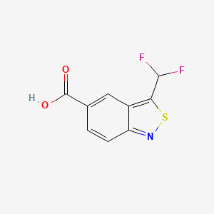 molecular formula C9H5F2NO2S B3005457 3-(Difluoromethyl)-2,1-benzothiazole-5-carboxylic acid CAS No. 2248293-97-0