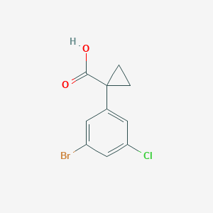 molecular formula C10H8BrClO2 B3005458 1-(3-溴-5-氯苯基)环丙烷-1-羧酸 CAS No. 1505800-30-5