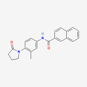 molecular formula C22H20N2O2 B3005459 N-(3-methyl-4-(2-oxopyrrolidin-1-yl)phenyl)-2-naphthamide CAS No. 941889-34-5