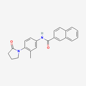 N-[3-methyl-4-(2-oxopyrrolidin-1-yl)phenyl]naphthalene-2-carboxamide