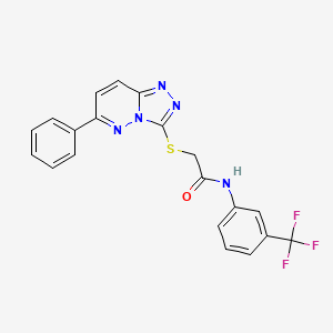 molecular formula C20H14F3N5OS B3005465 2-((6-phenyl-[1,2,4]triazolo[4,3-b]pyridazin-3-yl)thio)-N-(3-(trifluoromethyl)phenyl)acetamide CAS No. 891116-95-3