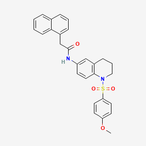 molecular formula C28H26N2O4S B3005471 N-(1-((4-methoxyphenyl)sulfonyl)-1,2,3,4-tetrahydroquinolin-6-yl)-2-(naphthalen-1-yl)acetamide CAS No. 955544-85-1