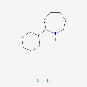 molecular formula C12H24ClN B3005481 2-Cyclohexylazepane hydrochloride CAS No. 1315367-47-5; 84965-36-6