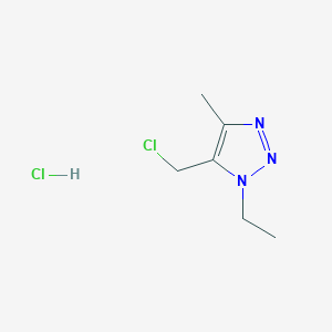 molecular formula C6H11Cl2N3 B3005482 5-(chloromethyl)-1-ethyl-4-methyl-1H-1,2,3-triazole hydrochloride CAS No. 1909309-17-6