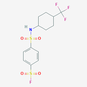 molecular formula C13H15F4NO4S2 B3005485 4-[[4-(Trifluoromethyl)cyclohexyl]sulfamoyl]benzenesulfonyl fluoride CAS No. 2305422-91-5