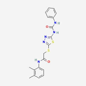 molecular formula C19H19N5O2S2 B3005526 N-(2,3-dimethylphenyl)-2-[[5-(phenylcarbamoylamino)-1,3,4-thiadiazol-2-yl]sulfanyl]acetamide CAS No. 946371-43-3