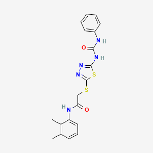 molecular formula C19H19N5O2S2 B3005526 N-(2,3-dimethylphenyl)-2-({5-[(phenylcarbamoyl)amino]-1,3,4-thiadiazol-2-yl}sulfanyl)acetamide CAS No. 946371-43-3