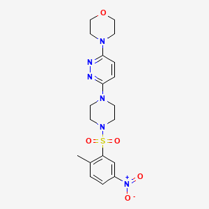 4-(6-(4-((2-Methyl-5-nitrophenyl)sulfonyl)piperazin-1-yl)pyridazin-3-yl)morpholine