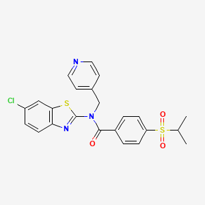 N-(6-chlorobenzo[d]thiazol-2-yl)-4-(isopropylsulfonyl)-N-(pyridin-4-ylmethyl)benzamide
