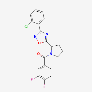 3-(2-Chlorophenyl)-5-[1-(3,4-difluorobenzoyl)pyrrolidin-2-yl]-1,2,4-oxadiazole