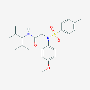 molecular formula C23H32N2O4S B300554 N-(1-isopropyl-2-methylpropyl)-2-{4-methoxy[(4-methylphenyl)sulfonyl]anilino}acetamide 