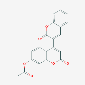 molecular formula C20H12O6 B3005545 2-Oxo-4-(2-oxochromen-3-yl)chromen-7-yl acetate CAS No. 855774-20-8