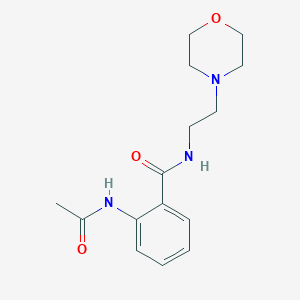 molecular formula C15H21N3O3 B3005549 2-乙酰氨基-N-(2-吗啉-4-基乙基)苯甲酰胺 CAS No. 348614-21-1