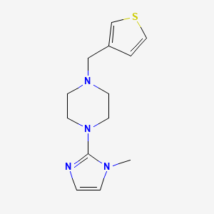 molecular formula C13H18N4S B3005557 1-(1-methyl-1H-imidazol-2-yl)-4-(thiophen-3-ylmethyl)piperazine CAS No. 2034608-62-1