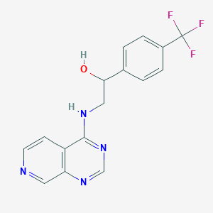molecular formula C16H13F3N4O B3005566 2-(Pyrido[3,4-d]pyrimidin-4-ylamino)-1-[4-(trifluoromethyl)phenyl]ethanol CAS No. 2379984-68-4