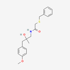 molecular formula C20H25NO3S B3005602 2-(benzylthio)-N-(2-hydroxy-3-(4-methoxyphenyl)-2-methylpropyl)acetamide CAS No. 1448130-13-9