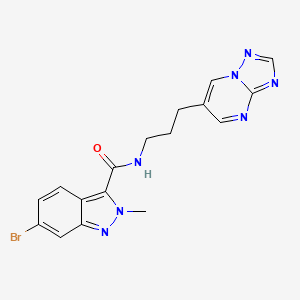 molecular formula C17H16BrN7O B3005628 N-(3-([1,2,4]三唑并[1,5-a]嘧啶-6-基)丙基)-6-溴-2-甲基-2H-吲唑-3-甲酰胺 CAS No. 2034376-89-9