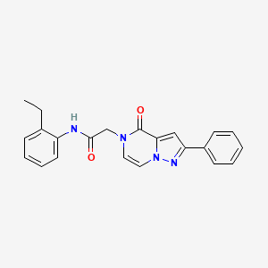 molecular formula C22H20N4O2 B3005637 N-(2-ethylphenyl)-2-(4-oxo-2-phenylpyrazolo[1,5-a]pyrazin-5(4H)-yl)acetamide CAS No. 941920-44-1