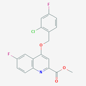 molecular formula C18H12ClF2NO3 B3005638 N-(5-chloro-2,4-dimethoxyphenyl)-2-{[4-methyl-5-(3-phenyl-1,2,4-oxadiazol-5-yl)-4H-1,2,4-triazol-3-yl]thio}acetamide CAS No. 1359500-28-9