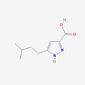 molecular formula C9H14N2O2 B3005665 5-(3-甲基丁基)-1H-吡唑-3-羧酸 CAS No. 856256-86-5