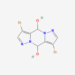 molecular formula C8H6Br2N4O2 B3005666 4-Bromo-1H-pyrazole-5-carboxaldehyde dimer CAS No. 1212466-82-4; 1397011-14-1