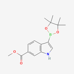 molecular formula C16H20BNO4 B3005691 6-(Methoxycarbonyl)indole-3-boronic acid pinacol ester CAS No. 2377610-62-1