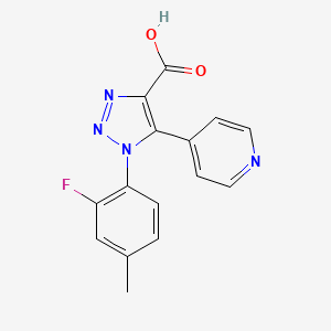 molecular formula C15H11FN4O2 B3005697 1-(2-fluoro-4-methylphenyl)-5-(pyridin-4-yl)-1H-1,2,3-triazole-4-carboxylic acid CAS No. 1351839-46-7