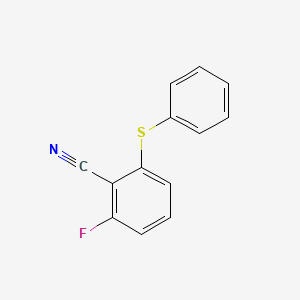molecular formula C13H8FNS B3005710 2-氟-6-(苯硫基)苯甲腈 CAS No. 348168-76-3