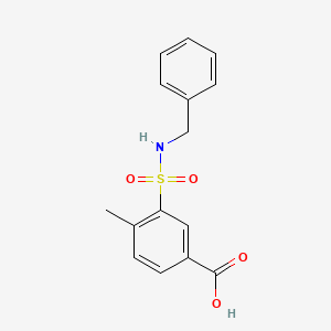 molecular formula C15H15NO4S B3005711 3-(Benzylsulfamoyl)-4-methylbenzoic acid CAS No. 491598-42-6
