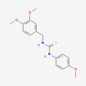 B3005735 (((3,4-Dimethoxyphenyl)methyl)amino)((4-methoxyphenyl)amino)methane-1-thione CAS No. 475064-52-9