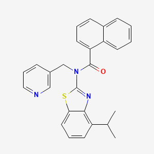 molecular formula C27H23N3OS B3005744 N-(4-isopropylbenzo[d]thiazol-2-yl)-N-(pyridin-3-ylmethyl)-1-naphthamide CAS No. 955520-28-2