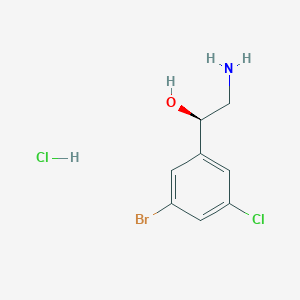 molecular formula C8H10BrCl2NO B3005745 (1R)-2-氨基-1-(3-溴-5-氯苯基)乙醇；盐酸盐 CAS No. 2408936-60-5