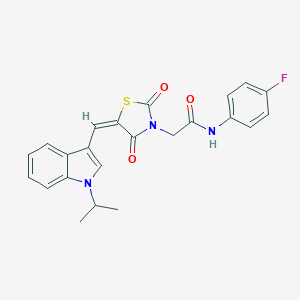 N-(4-fluorophenyl)-2-{5-[(1-isopropyl-1H-indol-3-yl)methylene]-2,4-dioxo-1,3-thiazolidin-3-yl}acetamide