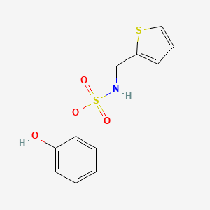 molecular formula C11H11NO4S2 B3005751 2-hydroxyphenyl-N-(2-thienylmethyl)sulfamate CAS No. 478260-95-6